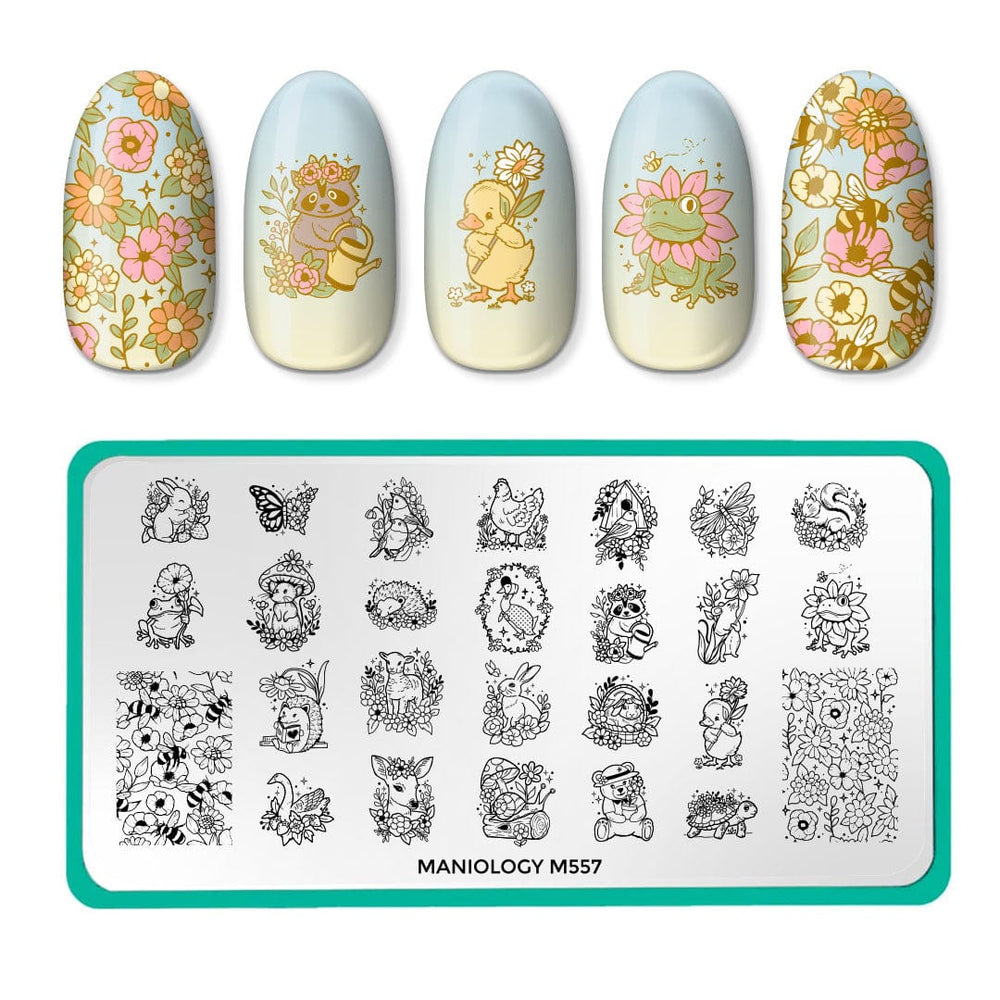 Garden Friends (M557) - Nail Stamping Plate