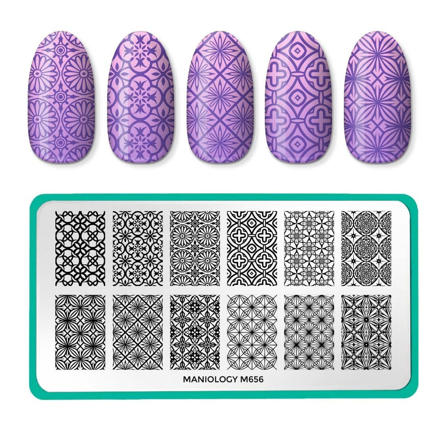 Geometric Mosaics (M656) - Nail Stamping Plate