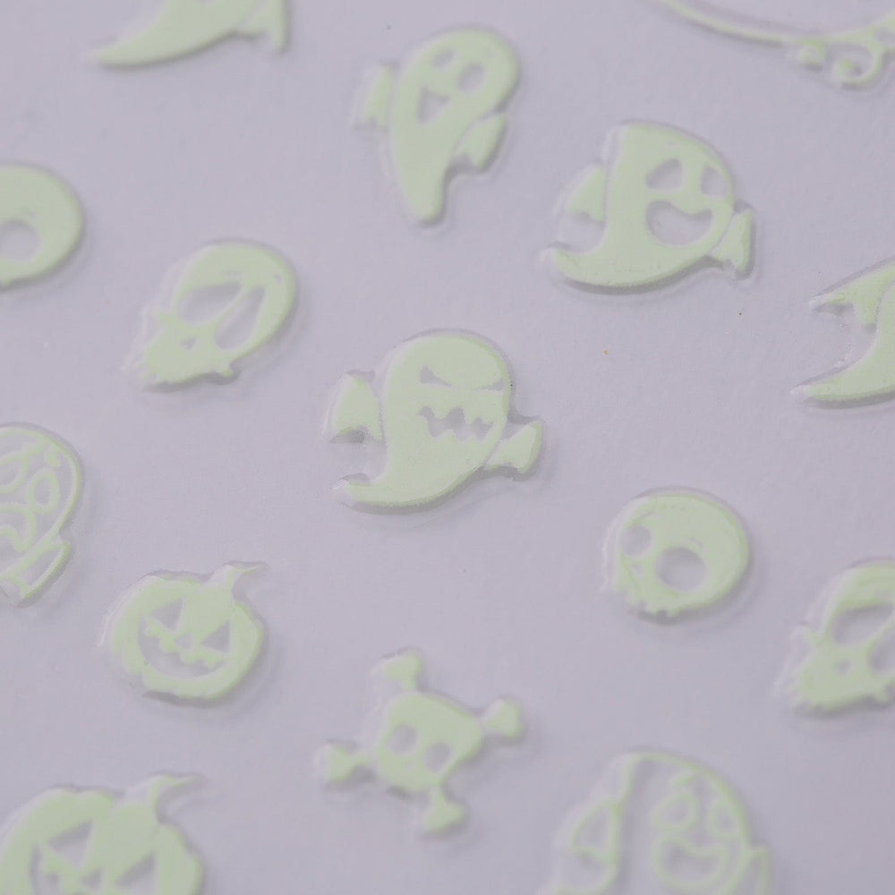 Ghost Buddies (TH-0863) - Glow In The Dark Nail Art Sticker Sheet