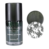 Ghostlight Gleam (B562) - Black with Iridescent Green Shimmer Stamping Polish