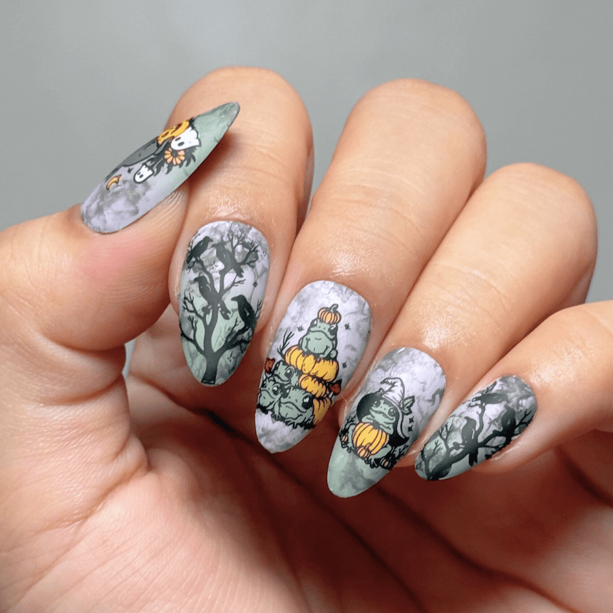 Ghoulish Blooms: Set of 3 Nail Stamping Plates