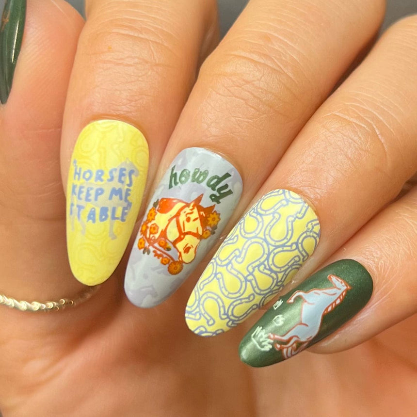 Giddy Up (M487) - Nail Stamping Plate