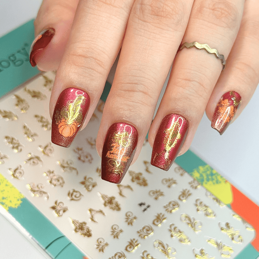 Gilded Details (MS-115) - Nail Art Stickers