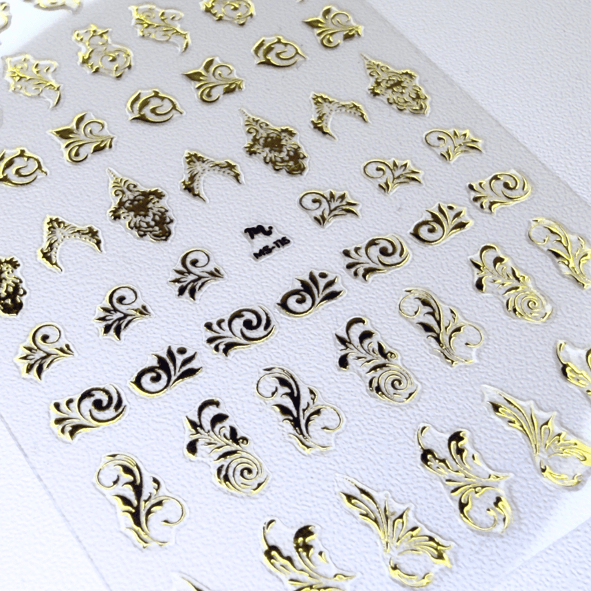 Gilded Details (MS-115) - Nail Art Stickers