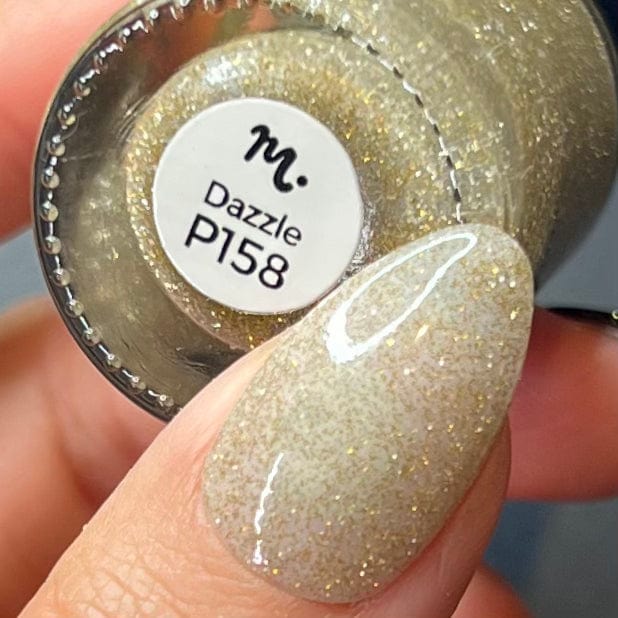 Glitter Bomb: Dazzle (P158) - Gold Reflective Glitter Nail Polish