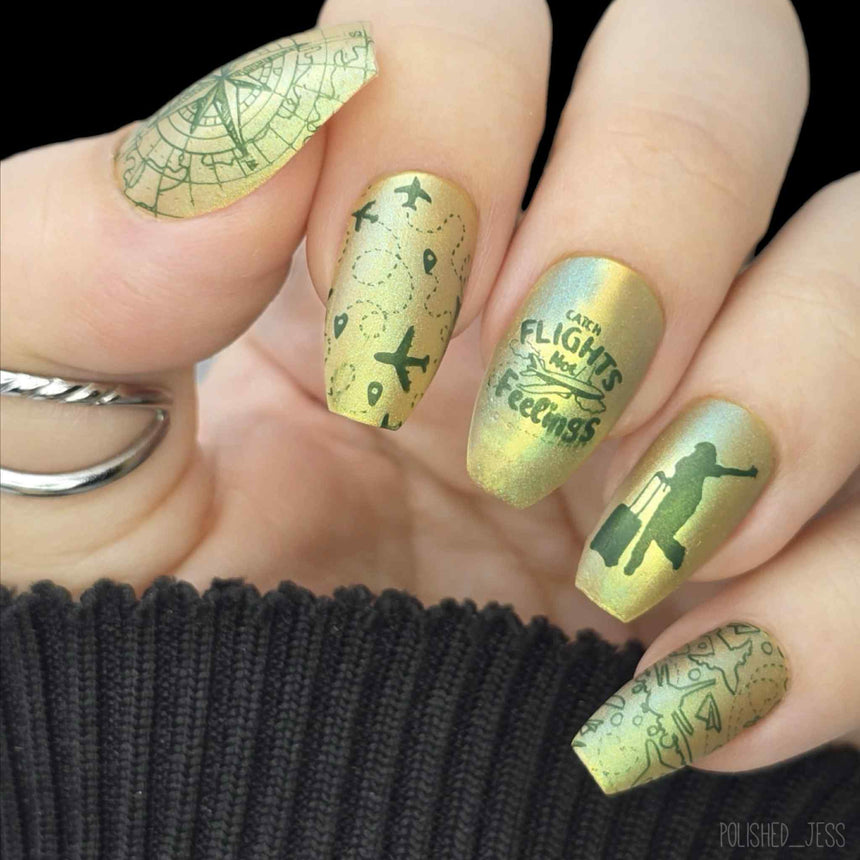 Globe Trotter (M621) - Nail Stamping Plate