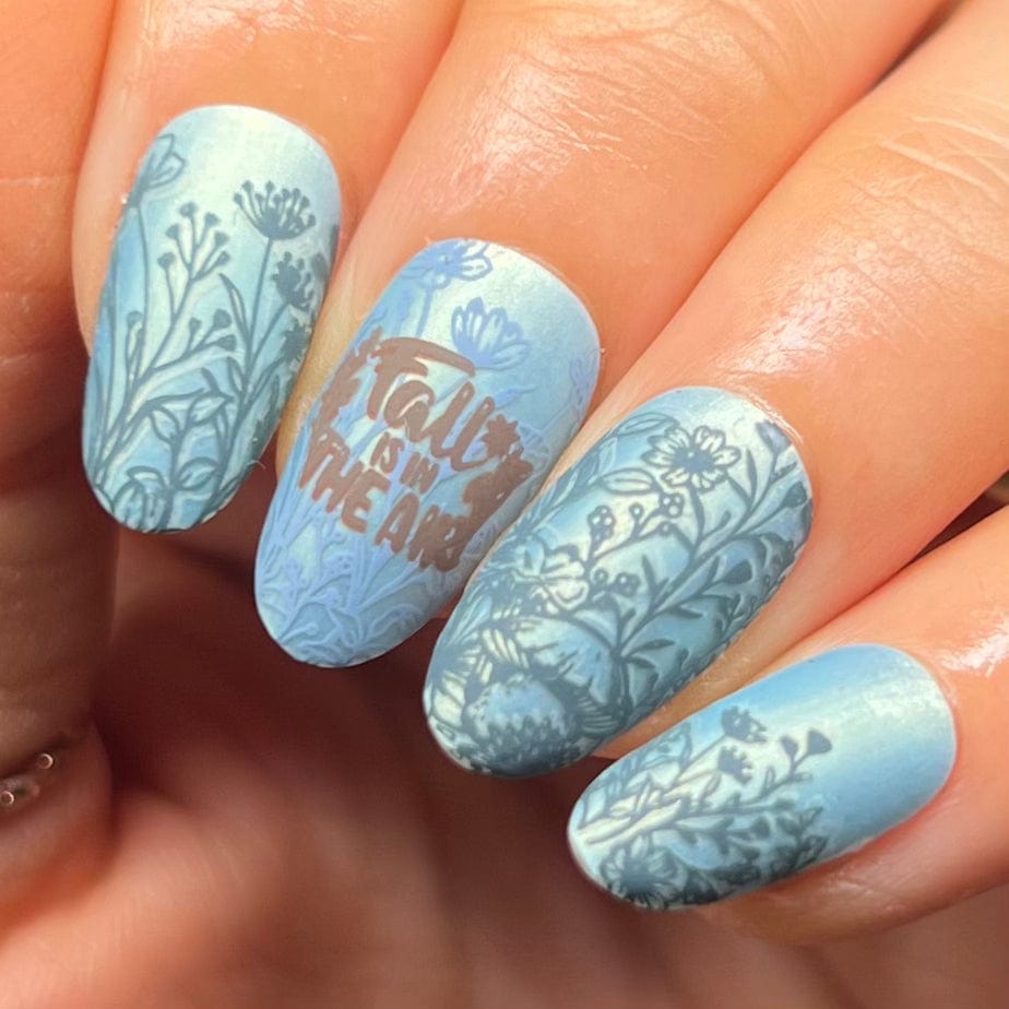 Golden Bouquets (M550) - Nail Stamping Plate