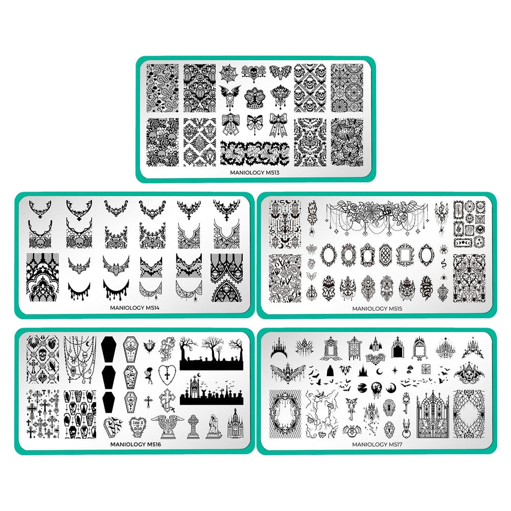 Gothic Halloween (M513-M517) - Set of 5 Nail Stamping Plates