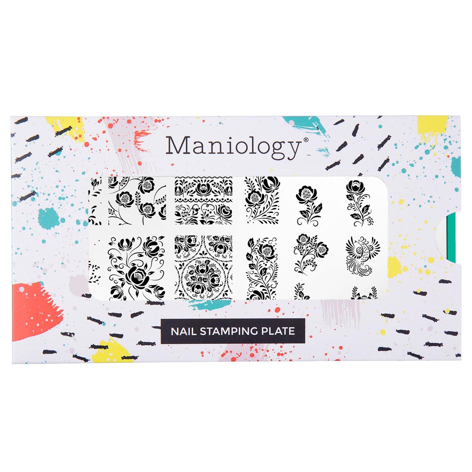 Gzhel Roses (M674) - Nail Stamping Plate – Maniology