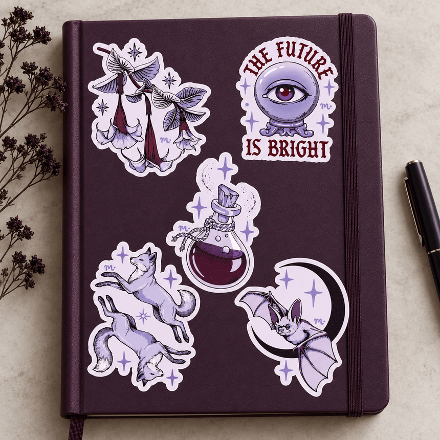 Halloween Spells- 5pc Vinyl Sticker Set