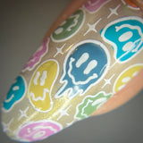 Happy Face Nails (M439) - Nail Stamping Plate