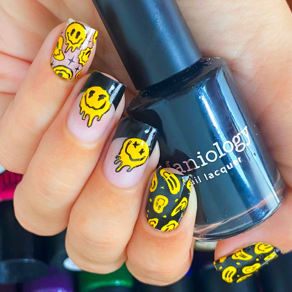 Happy Face Nails (M439) - Nail Stamping Plate