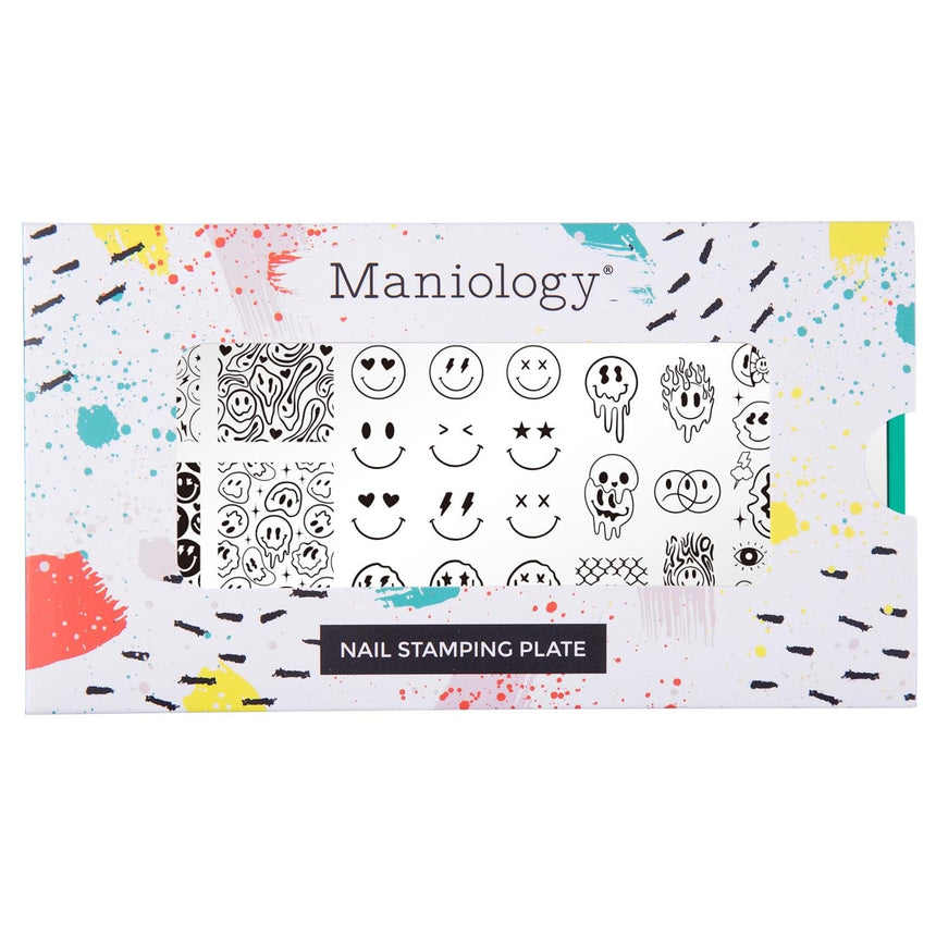 Happy Face Nails (M439) - Nail Stamping Plate