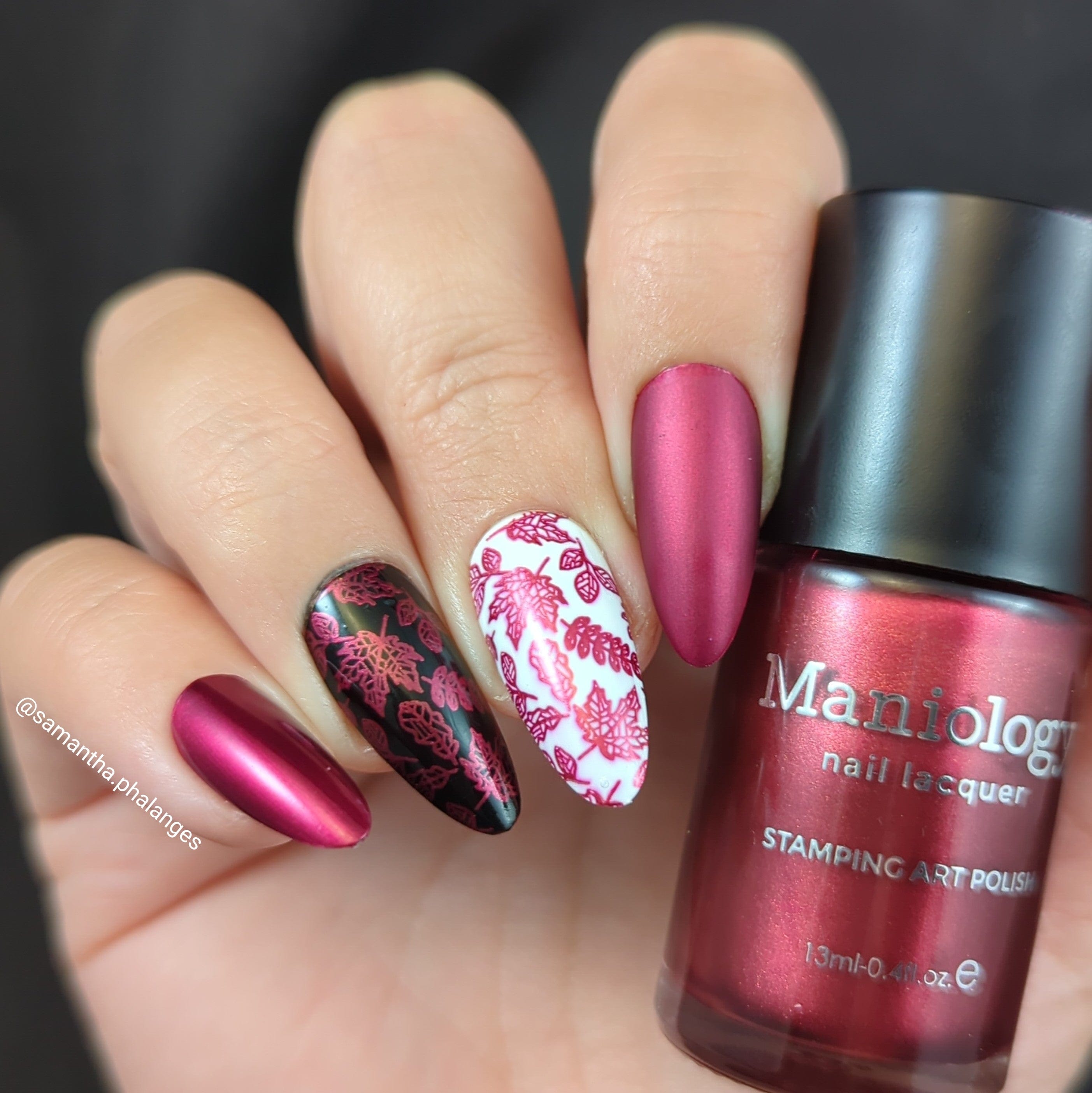 Harvest Hues: Cinnamon Spark (B531) - Red Metallic Stamping Polish