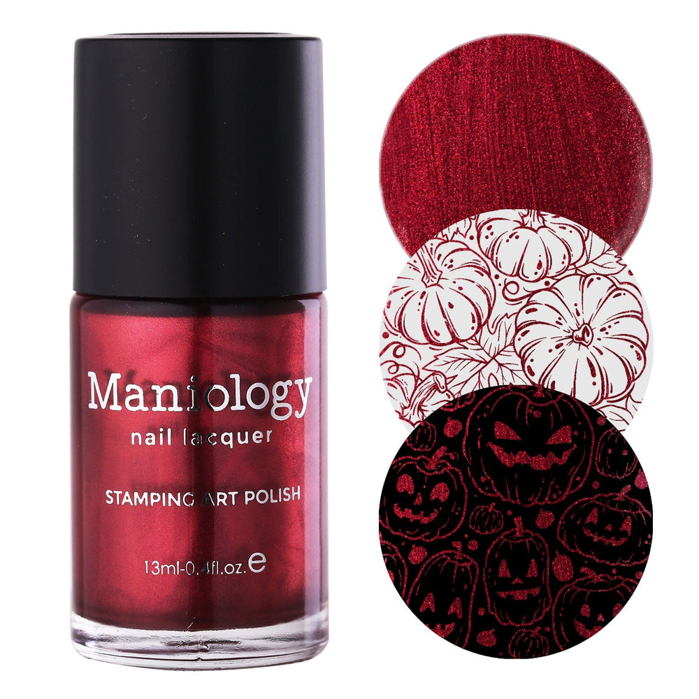 Harvest Hues: Cinnamon Spark (B531) - Red Metallic Stamping Polish