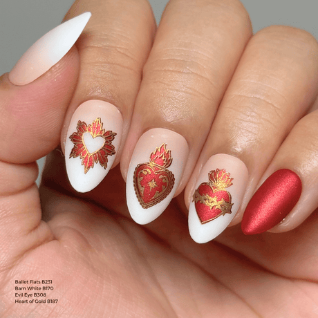 Heart to Heart (M697) - Nail Stamping Plate