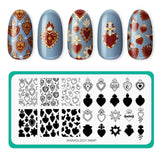 Heart to Heart (M697) - Nail Stamping Plate