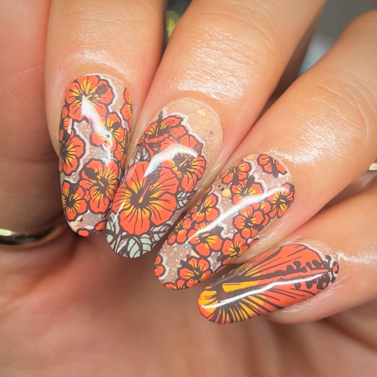 Hibiscus Haven (M611) - Nail Stamping Plate – Maniology