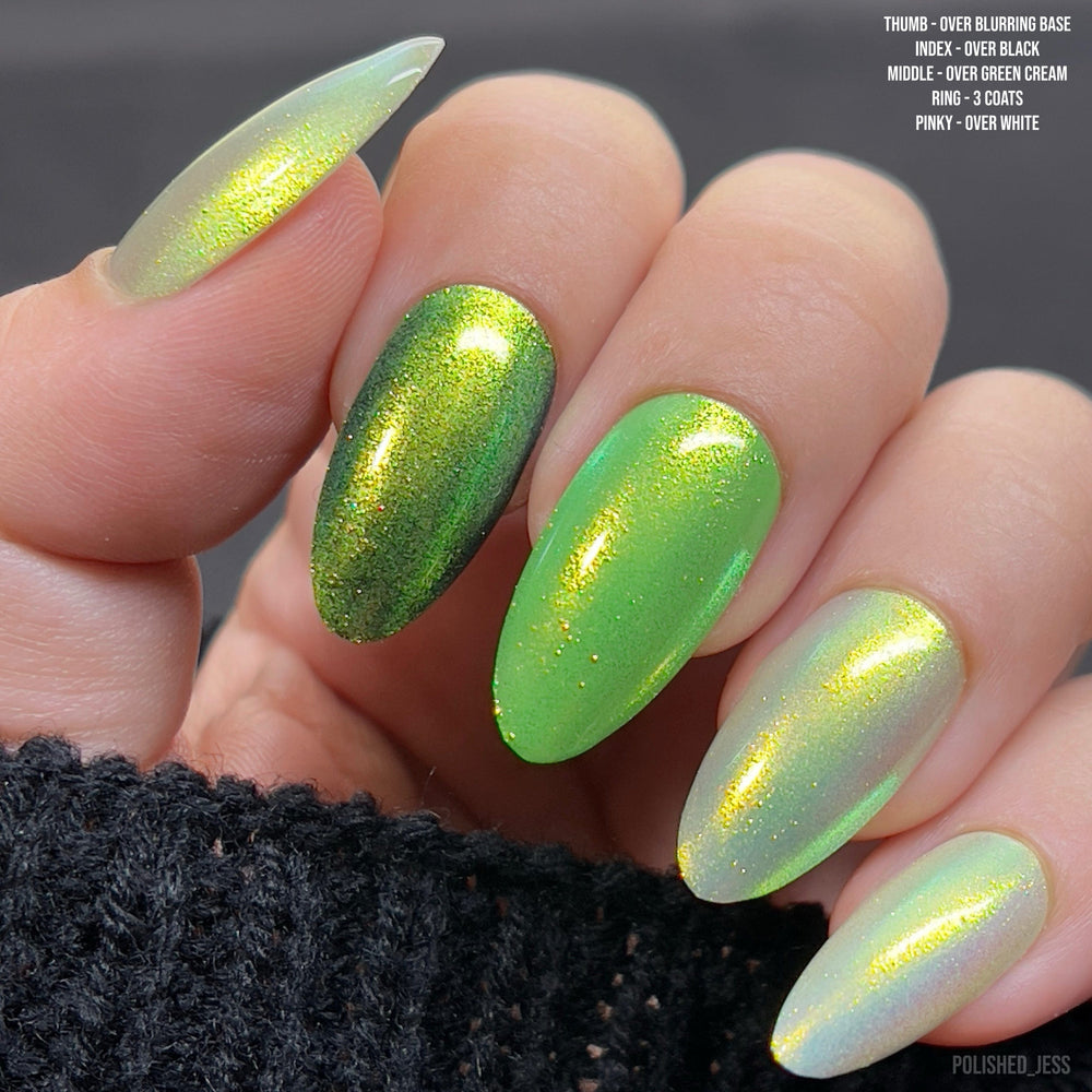 High Tide: Kelp Forest (P166) - Green Shimmering Jellies Nail Polish