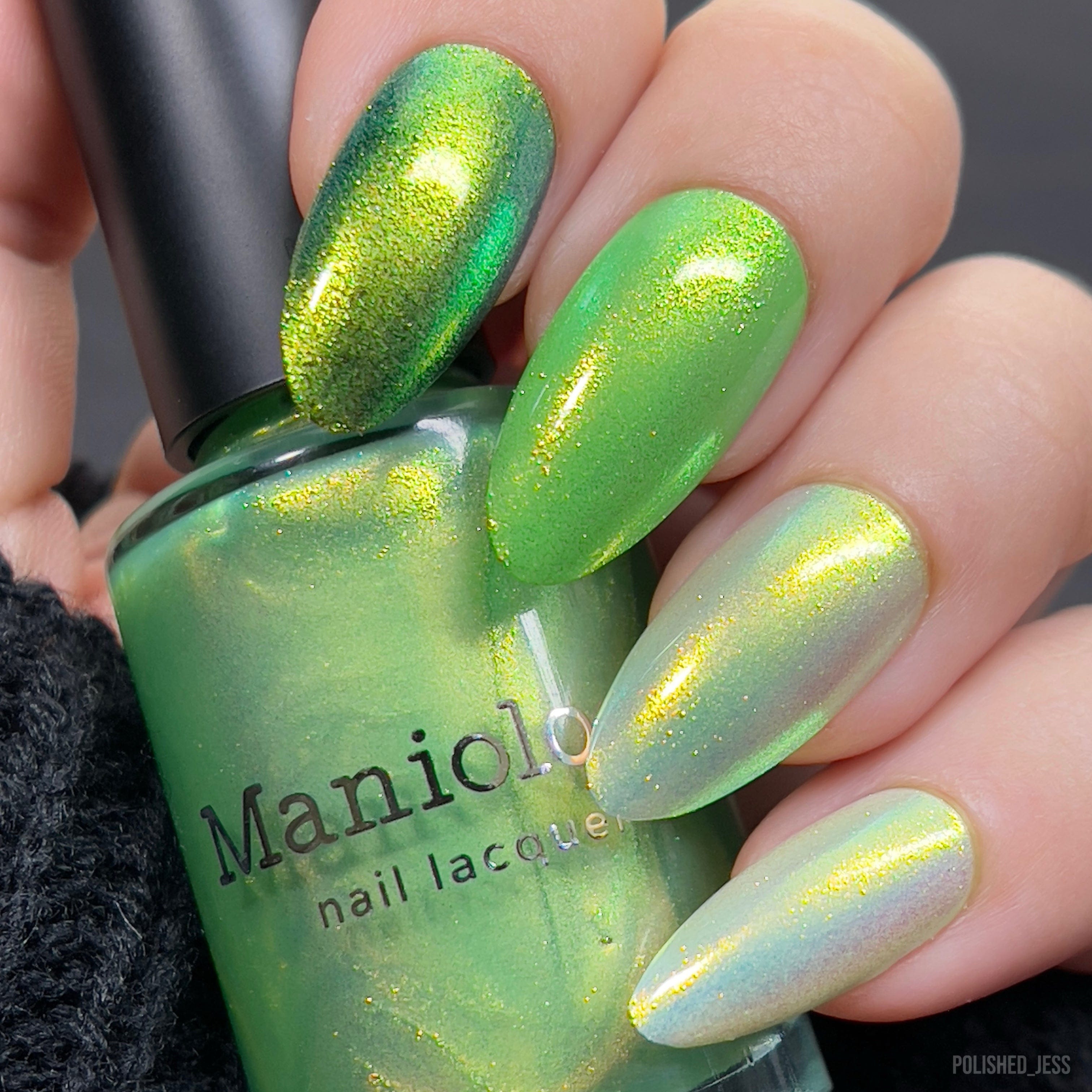 High Tide: Kelp Forest (P166) - Green Shimmering Jellies Nail
