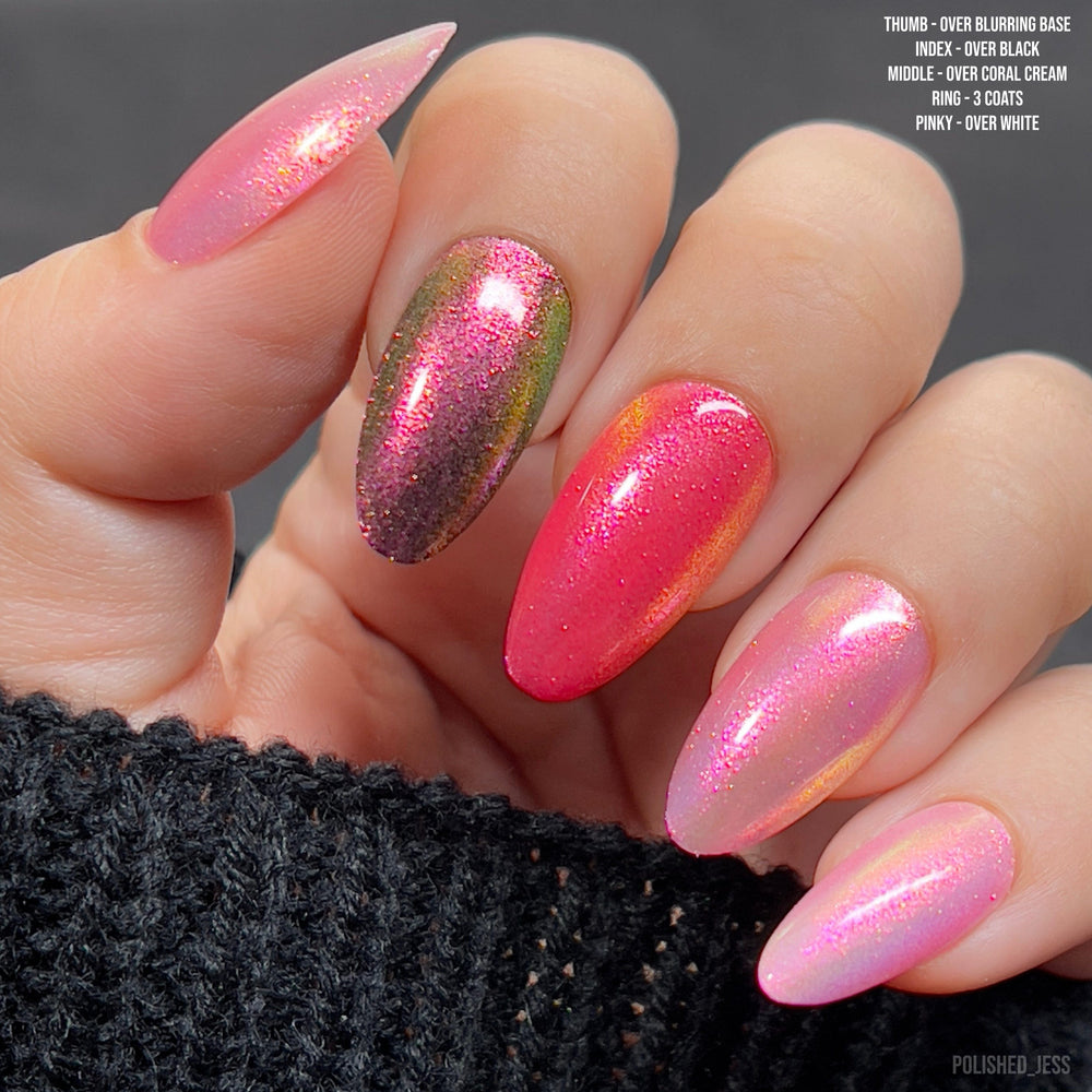 High Tide: Little Fish (P165) - Pink Shimmering Jellies Nail Polish