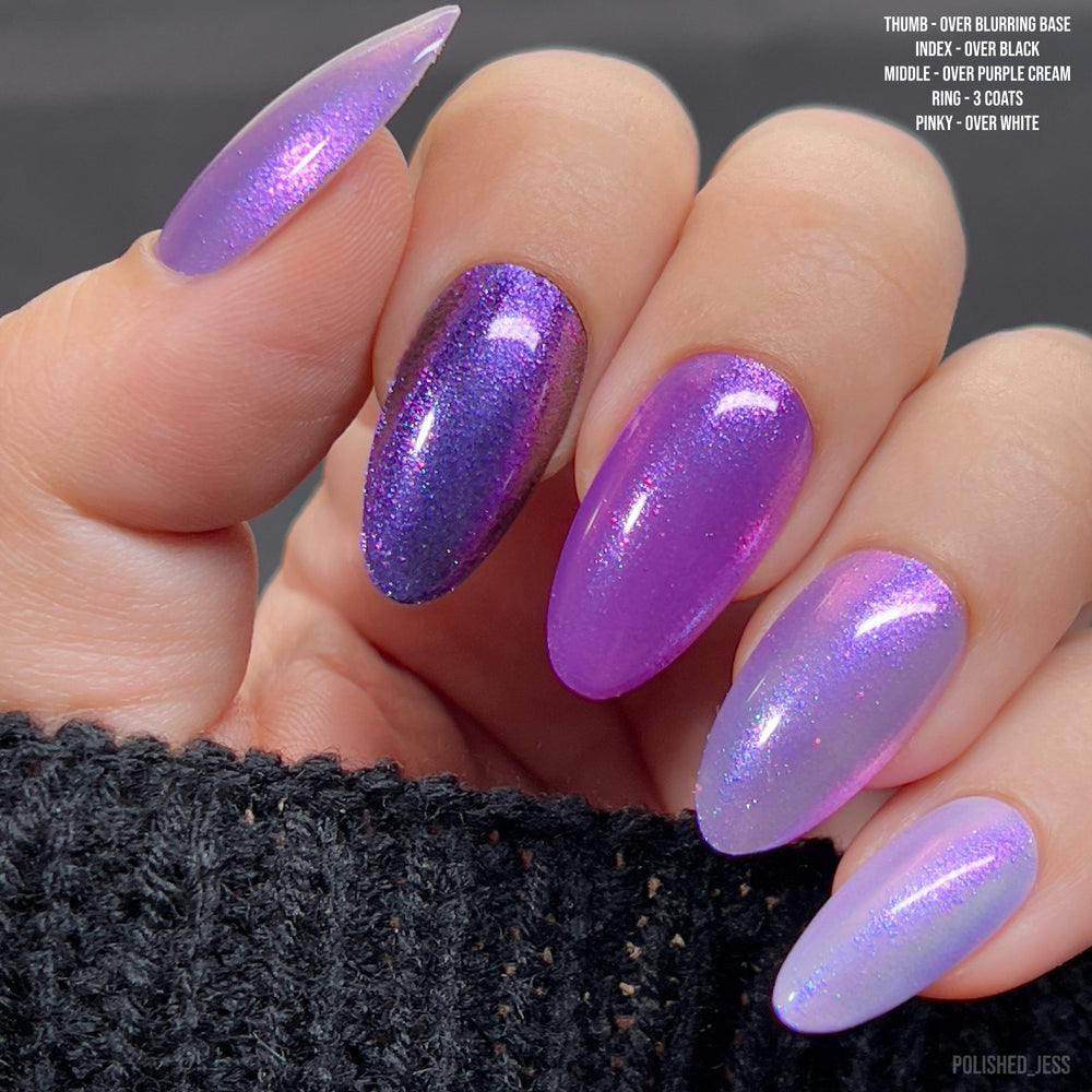 High Tide: Mermaid Tail (P167) - Purple Shimmering Jellies Nail Polish