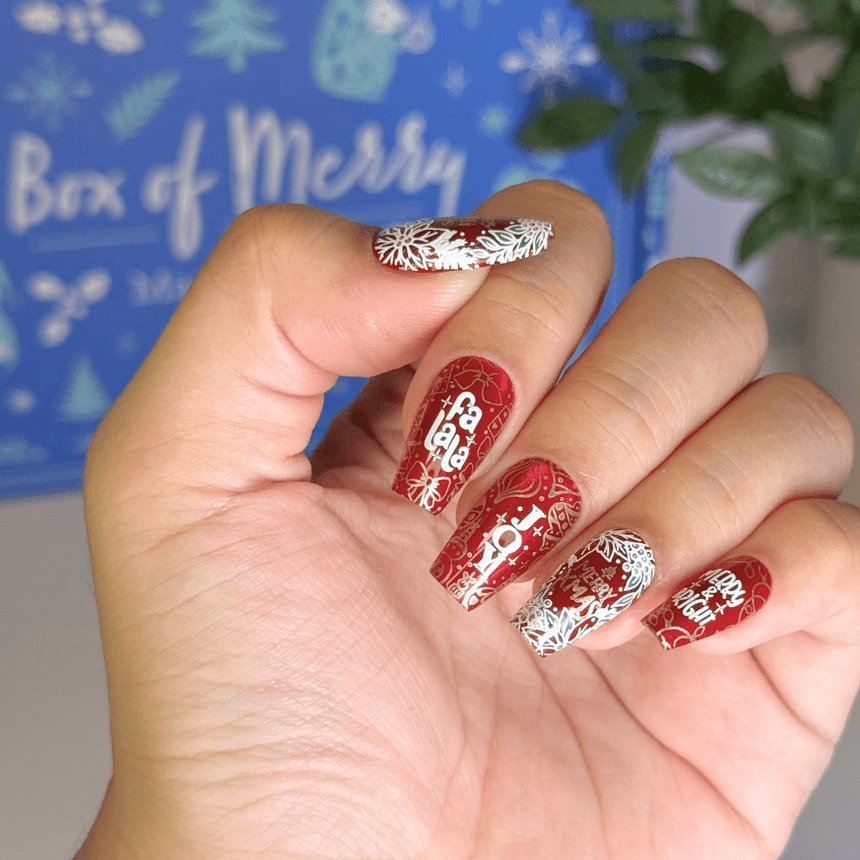 Holiday Greetings (M636) - Nail Stamping Plate