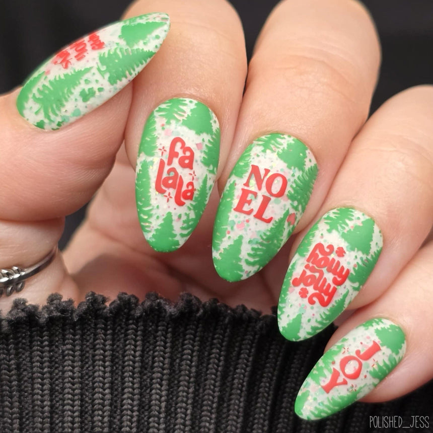 Holiday Greetings (M636) - Nail Stamping Plate
