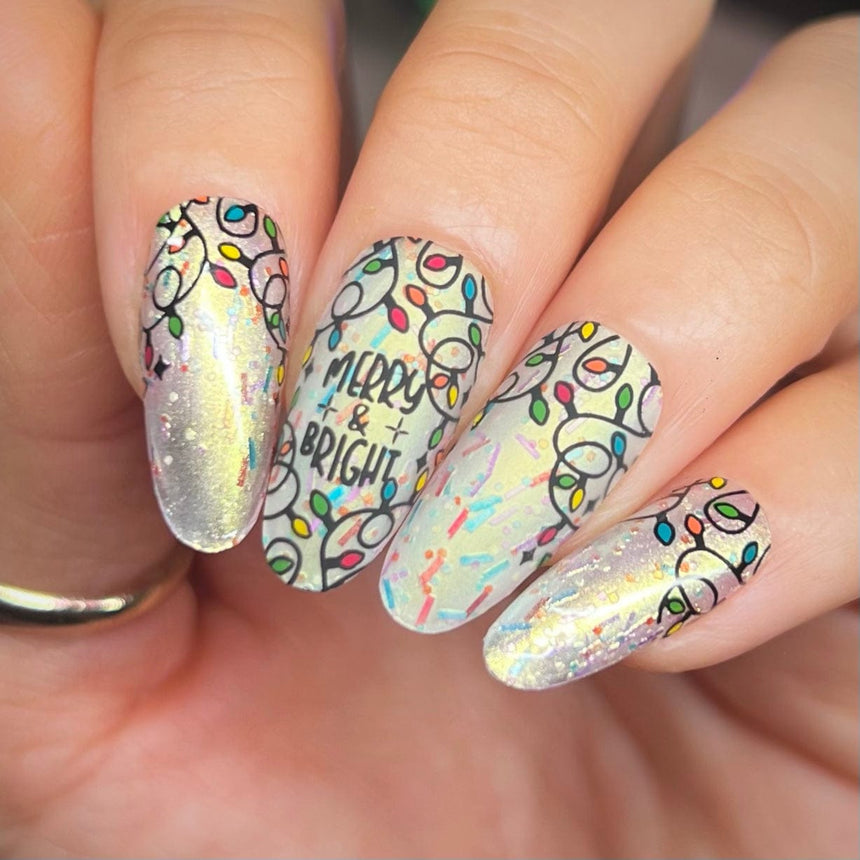 Holiday Greetings (M636) - Nail Stamping Plate