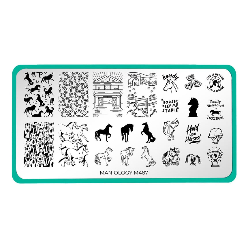 Giddy Up (M487) - Nail Stamping Plate
