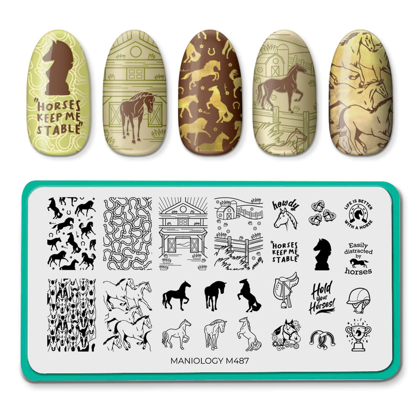 Giddy Up (M487) - Nail Stamping Plate
