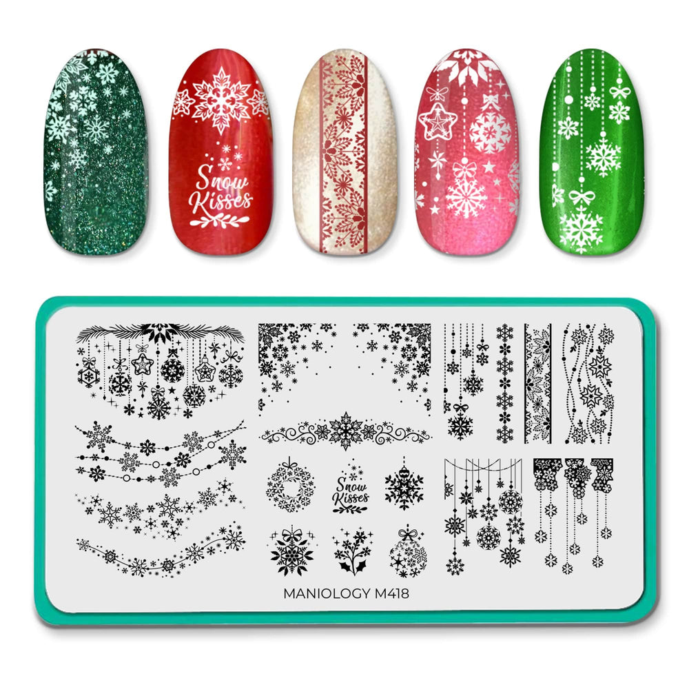 Ice Garlands (M418) - Nail Stamping Plate