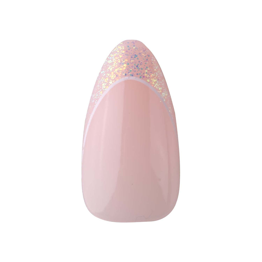 Iridescent French Press On Nails - Medium Almond