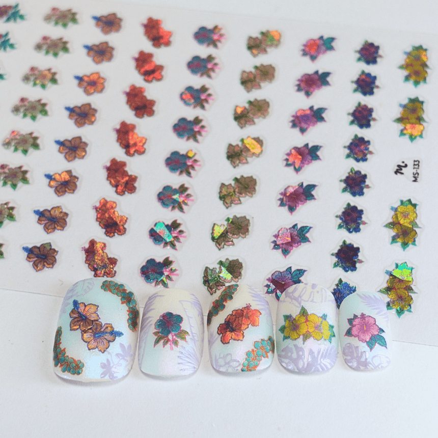 Island Hibiscus (MS-133) - Nail Art Sticker