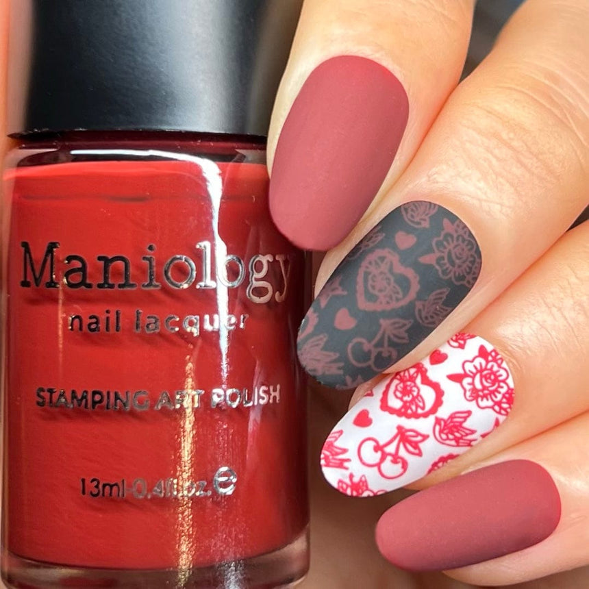 Eternal Flame (B576) - Red Creme Stamping Polish