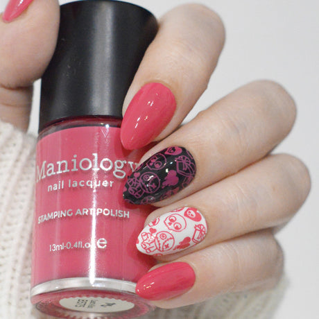 Last Kiss (B575) - Hot Pink Cream Stamping Polish