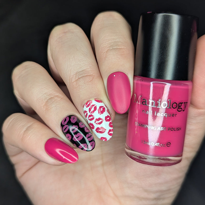 Last Kiss (B575) - Hot Pink Creme Stamping Polish