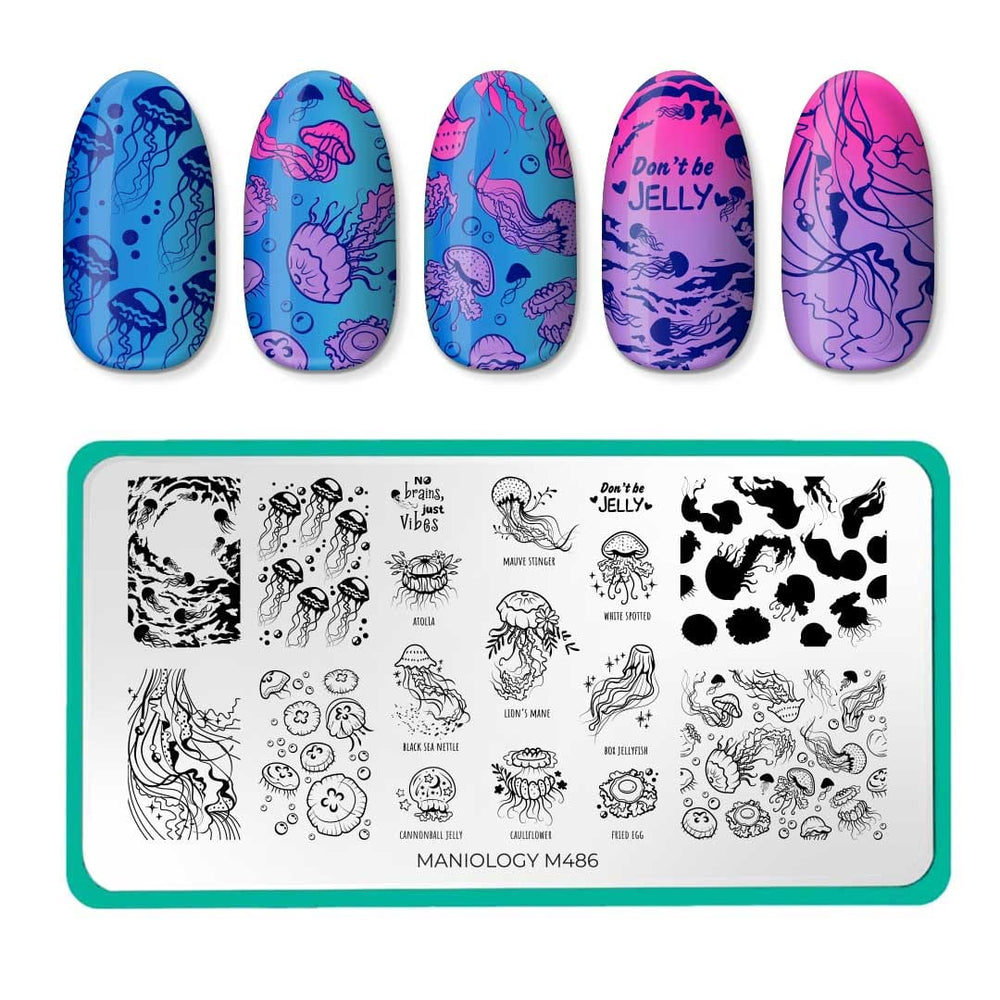 Jellyfish Bloom (M486) - Nail Stamping Plate