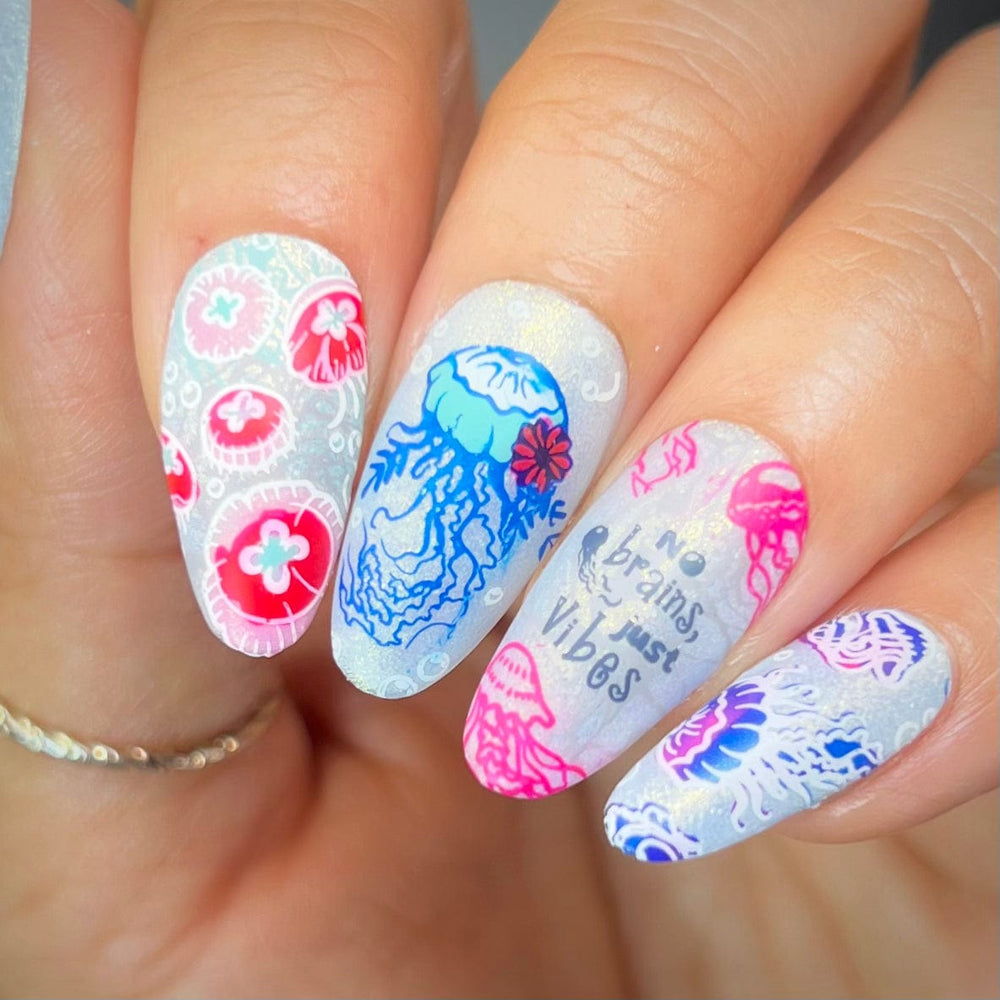 Jellyfish Bloom (M486) - Nail Stamping Plate