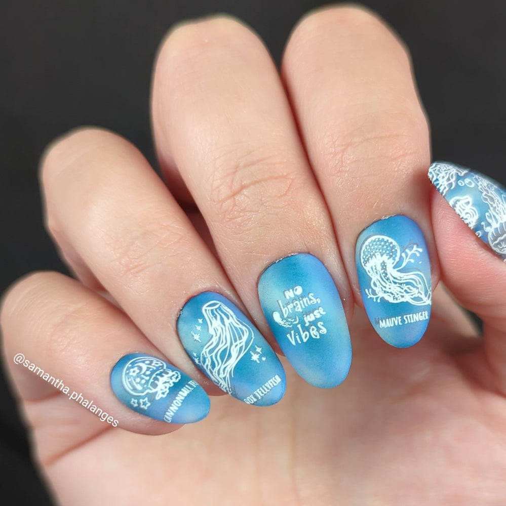 Jellyfish Bloom (M486) - Nail Stamping Plate