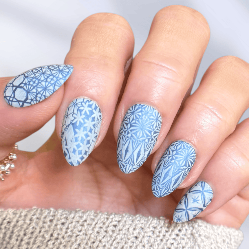 Jeweled Glass (M675) - Nail Stamping Plate