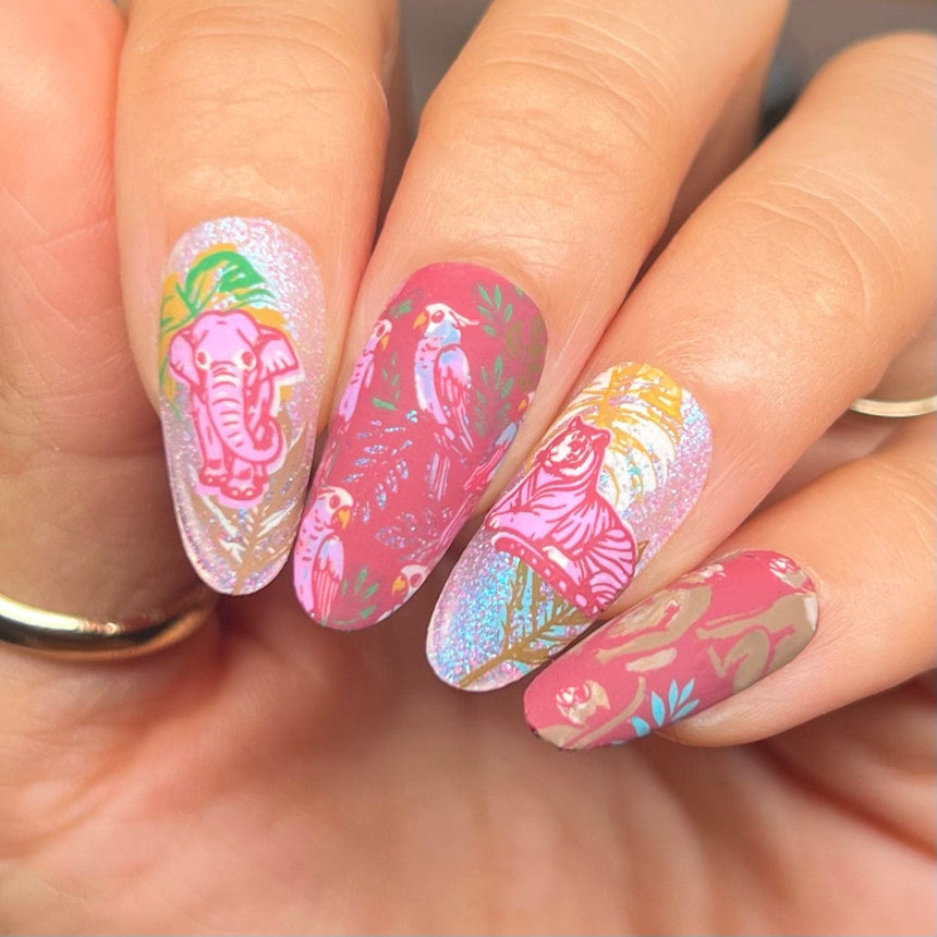 Jungle Secrets (M613) - Nail Stamping Plate