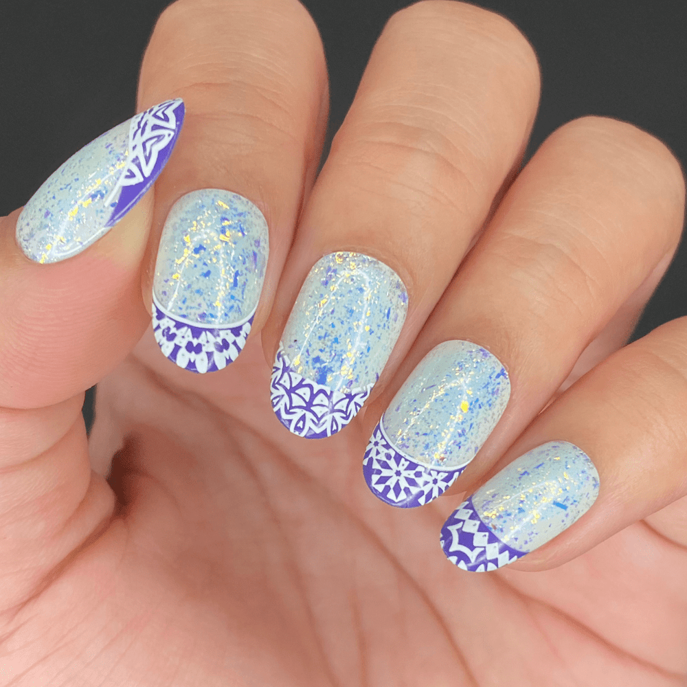 Kaleidoscope French (M461) - Nail Stamping Plate