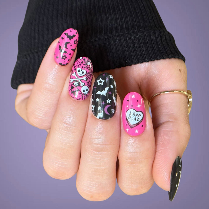 Kawaii Creepies Press On Nails - Short Round