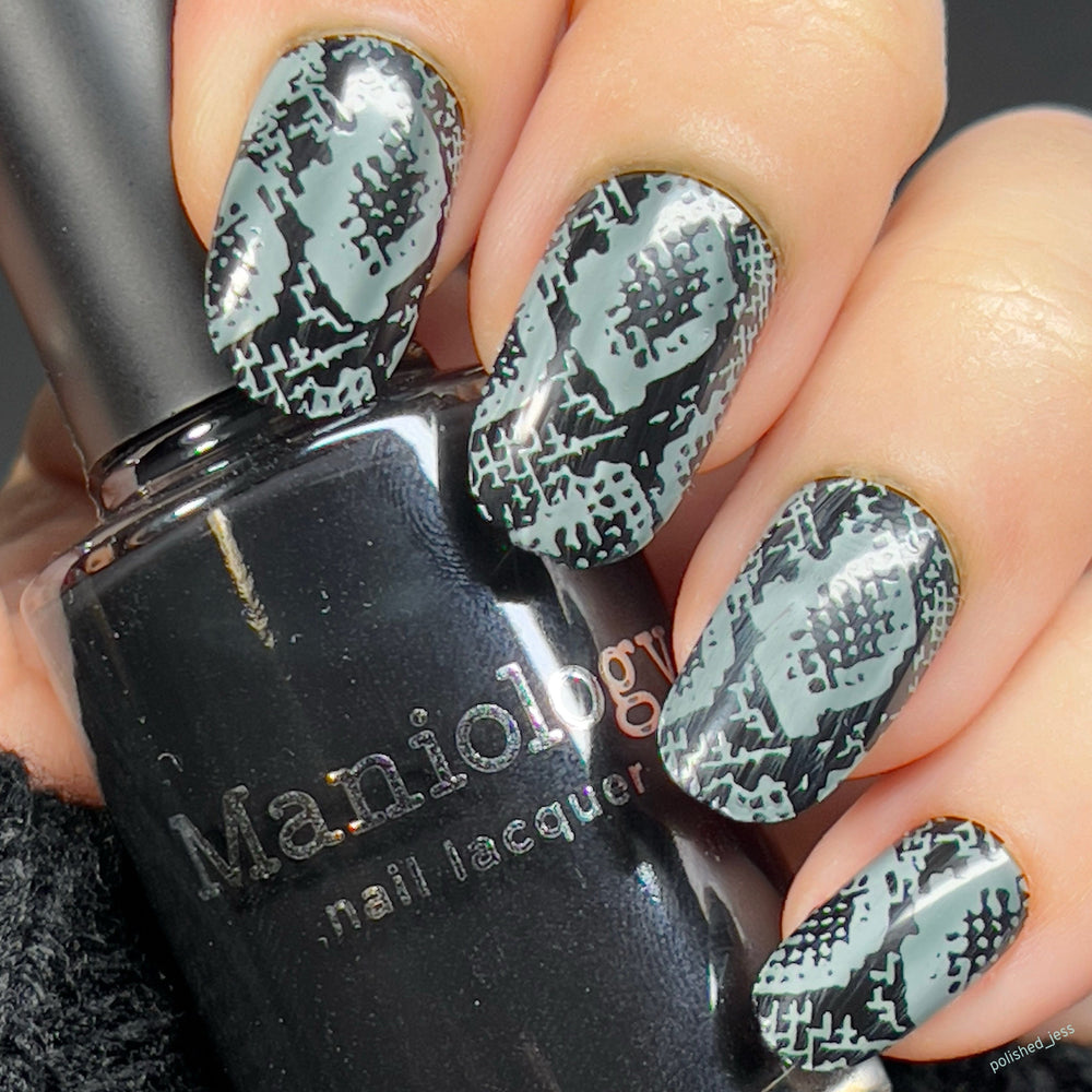 gray and black nail designs