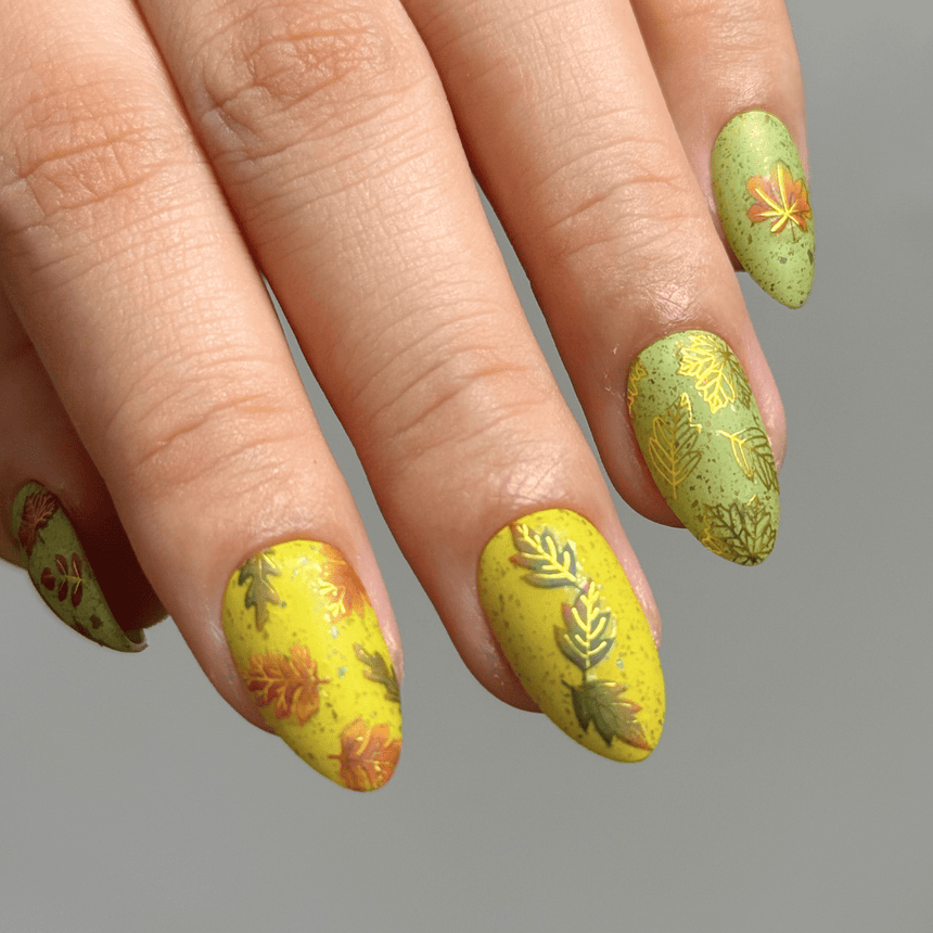 Leafy Outlines (MS-113) - Nail Art Sticker