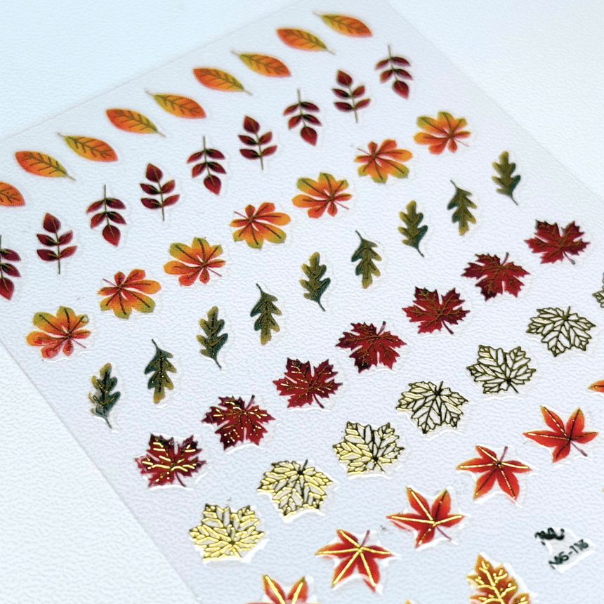 Leafy Outlines (MS-113) - Nail Art Sticker