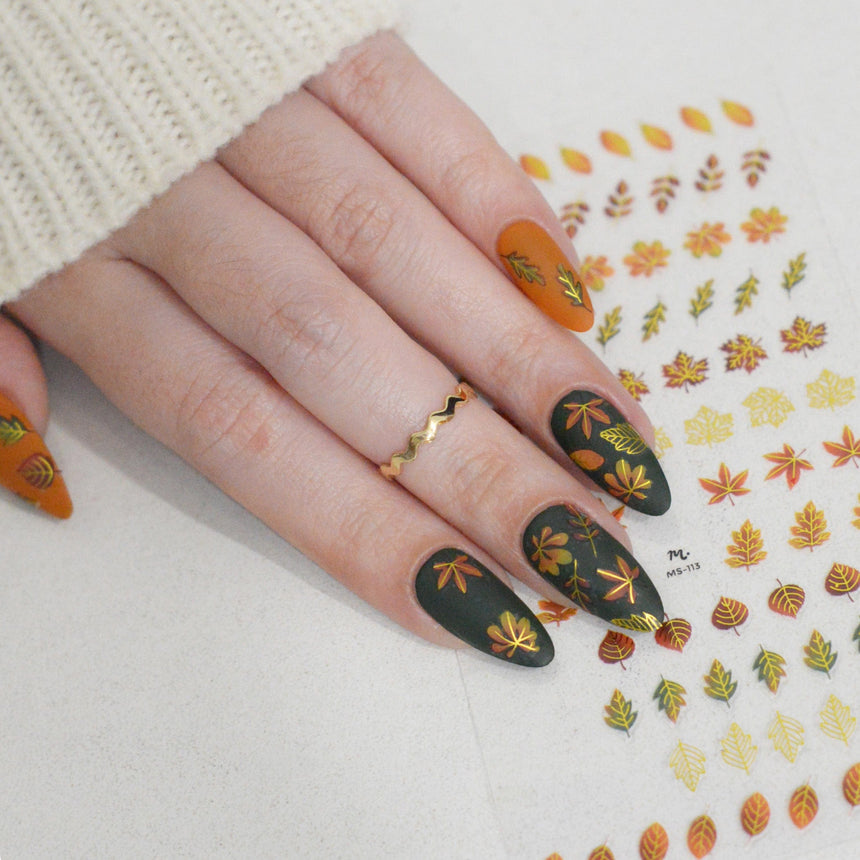 Leafy Outlines (MS-113) - Nail Art Sticker