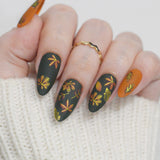 Leafy Outlines (MS-113) - Nail Art Sticker