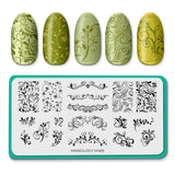 Leafy Swirls (M469) - Nail Stamping Plate